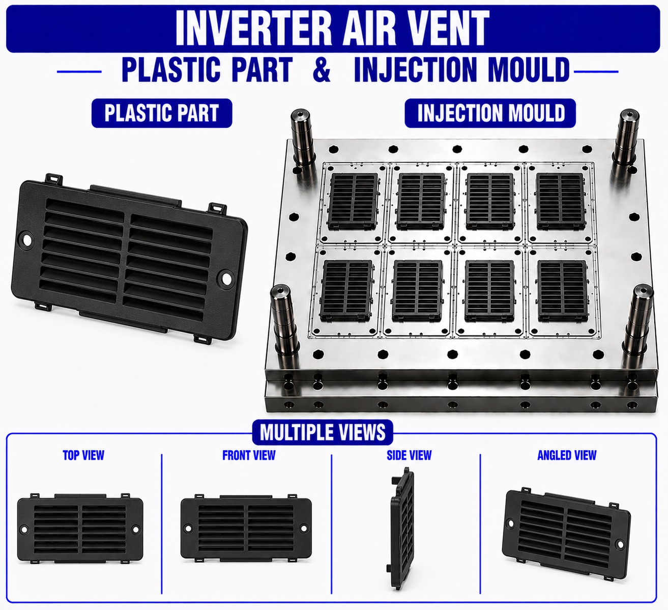 Inverter Plastic Air Vent Mould and Moulding Service